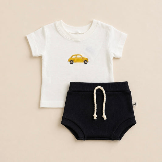 Conjunto Bebê Carrinho Vintage Yelow