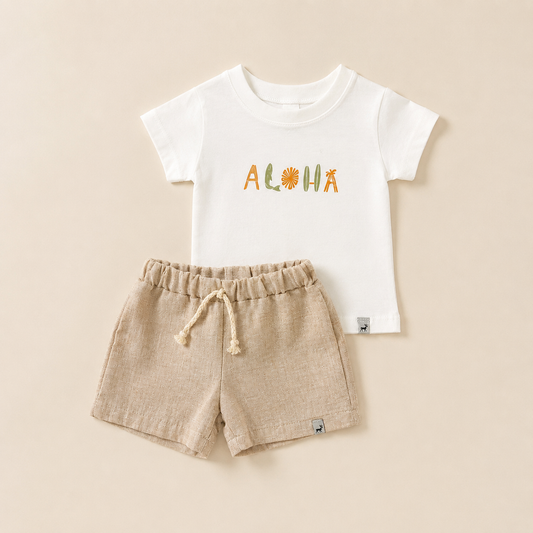 Conjunto Bebê Aloha Caqui