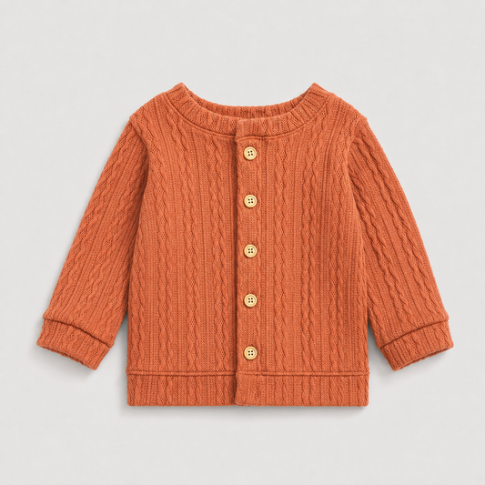 Casaco Bebê Cardigan Orange