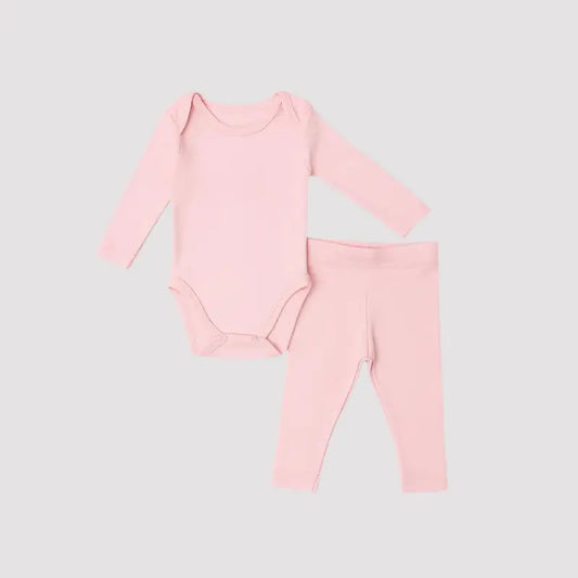 Conjunto Bebe Algodão Orgânic Rosa