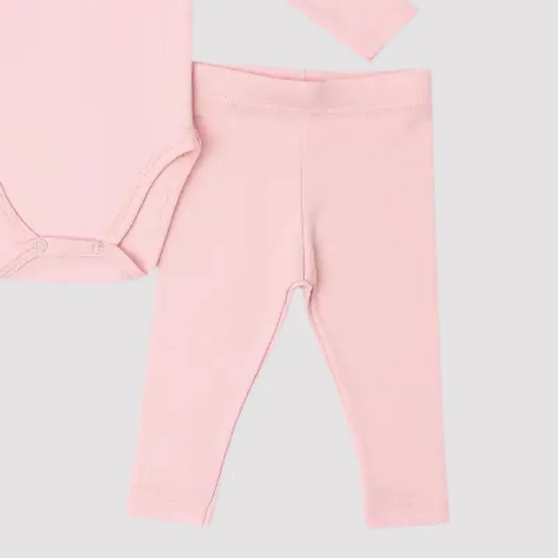 Conjunto Bebe Algodão Orgânic Rosa