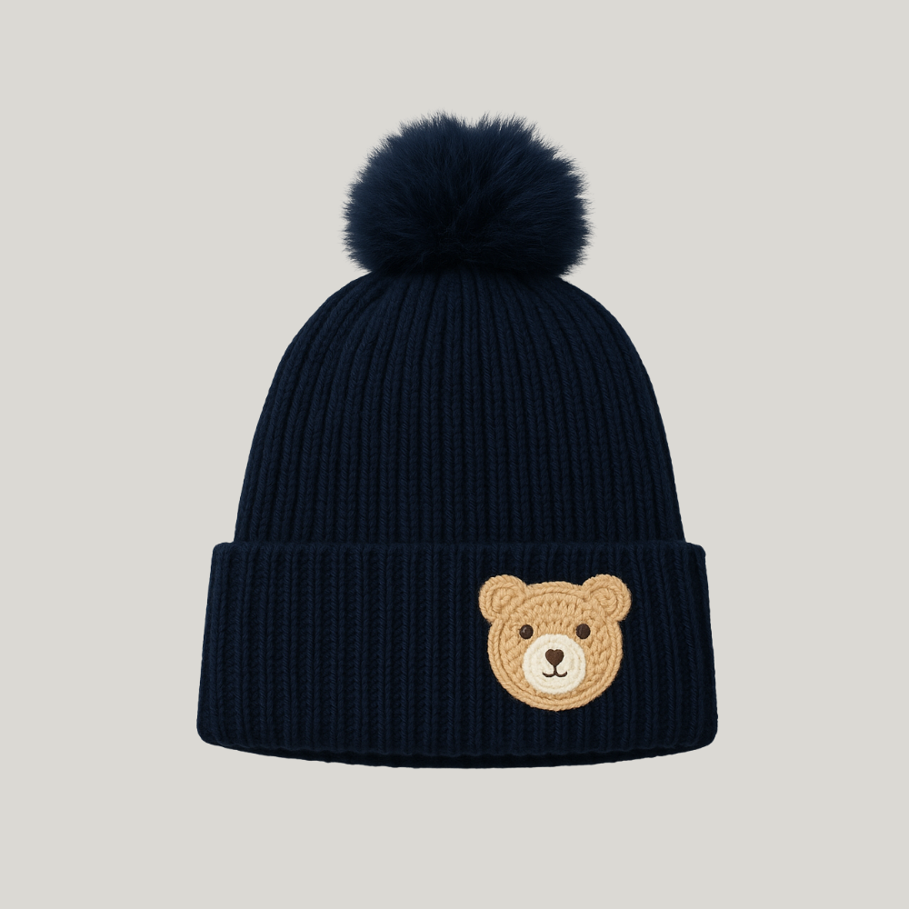Touca Bebê Bear Bordado Marinho
