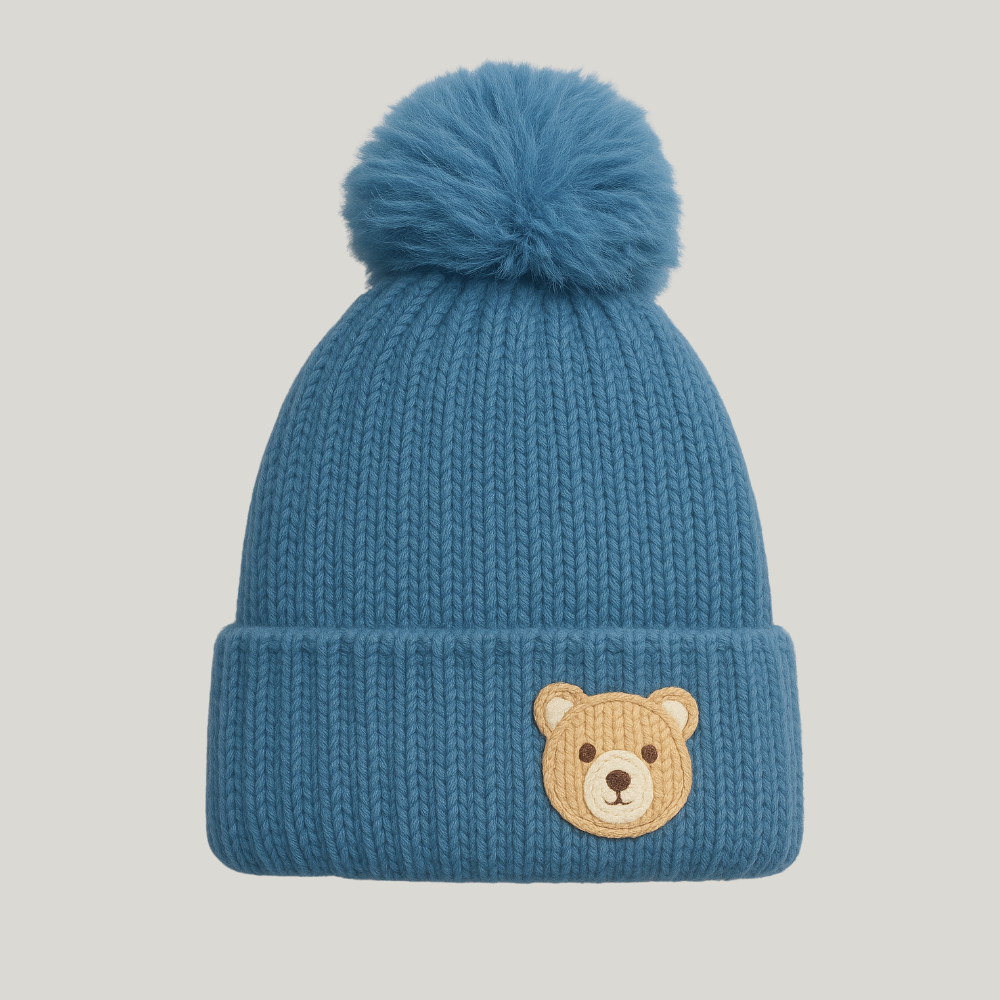 Touca Bebê Bear Bordado Blue