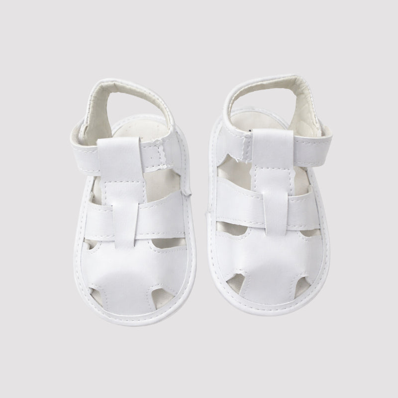 Sandalia Bebê Couro Ecológico White