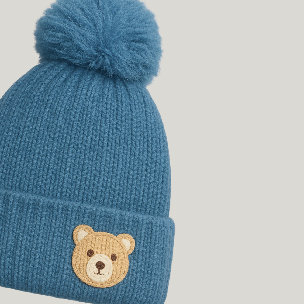 Touca Bebê Bear Bordado Blue