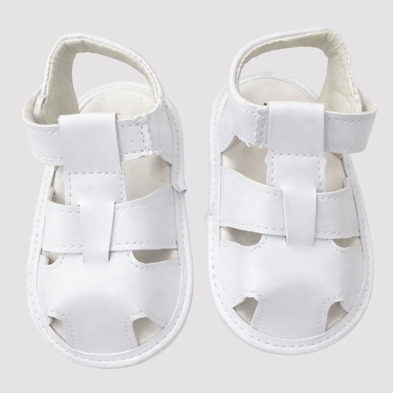 Sandalia Bebê Couro Ecológico White