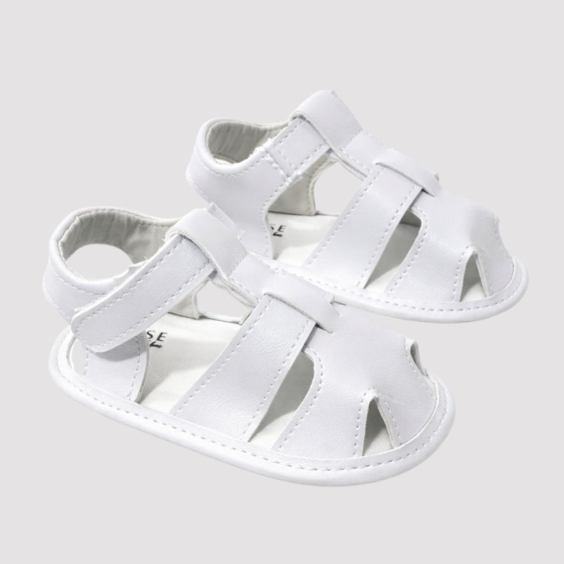 Sandalia Bebê Couro Ecológico White