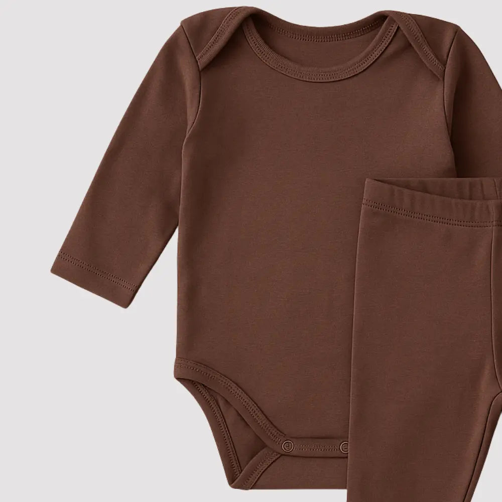 Conjunto Bebê Algodão Orgânic Mocha