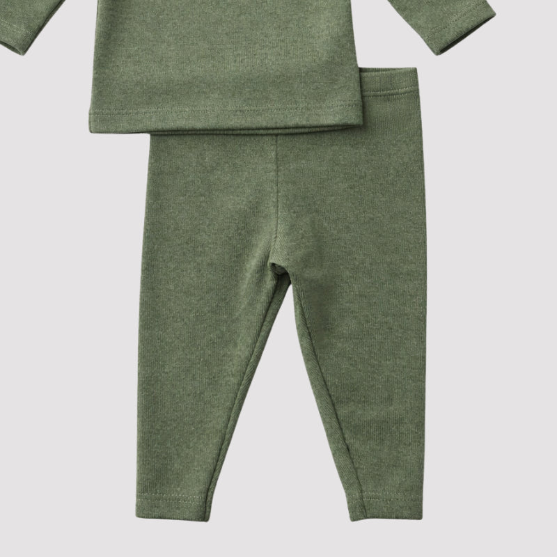 Conjunto Bebê Tricotado Confort Musgo