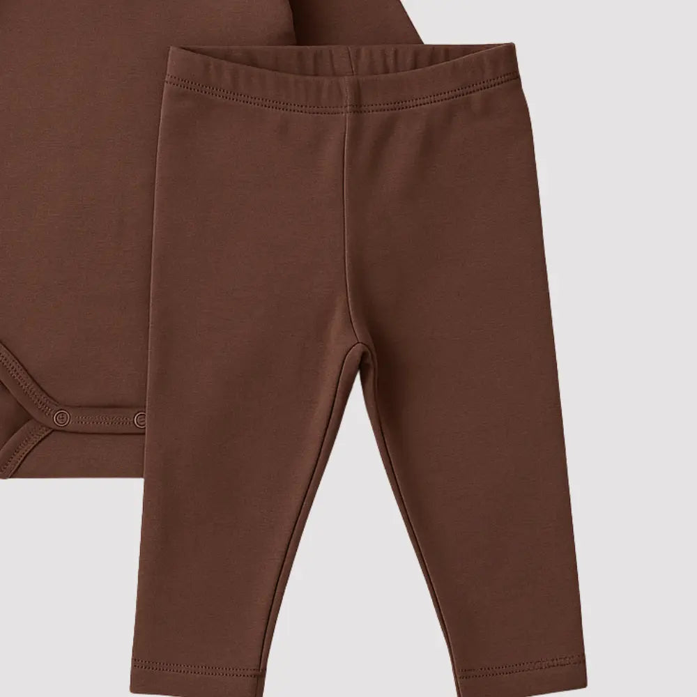 Conjunto Bebê Algodão Orgânic Mocha