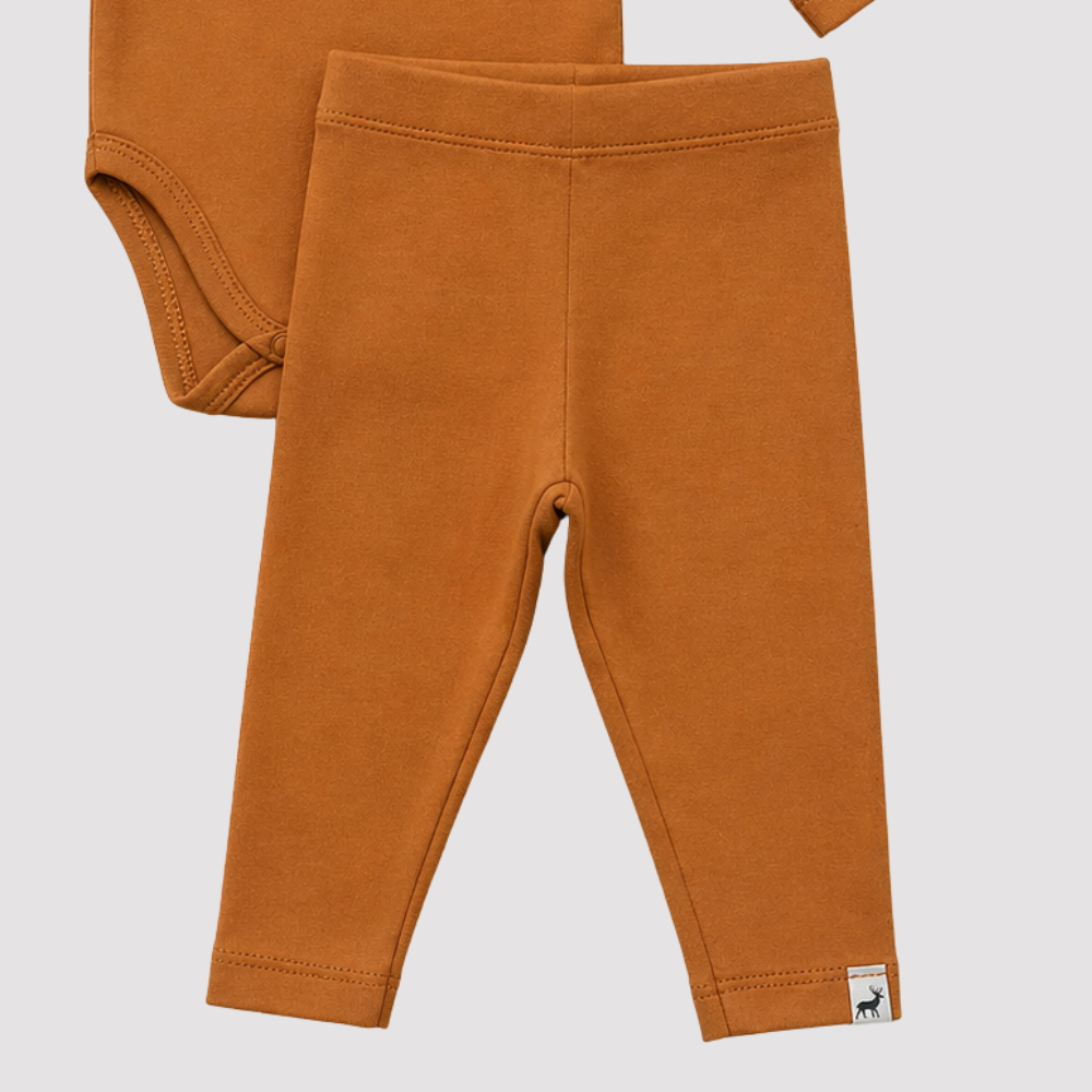 Conjunto Orgânic Algodão Raio de Sol Mostarda