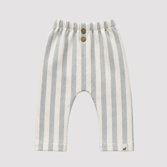 Calça Bebê Beach Linho Listrado Blue