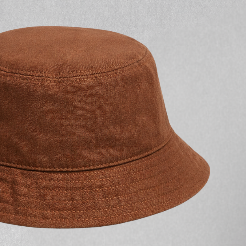 Chapeu de Sol Infantil Bebê Bucket Linho ocre