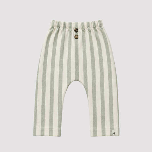 Calça Bebê Beach Linho Listrado Green