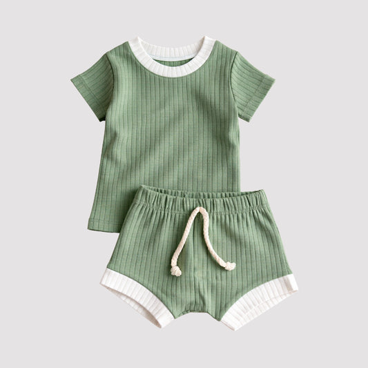 Conjunto Bebê Canelado Vintage Pistache