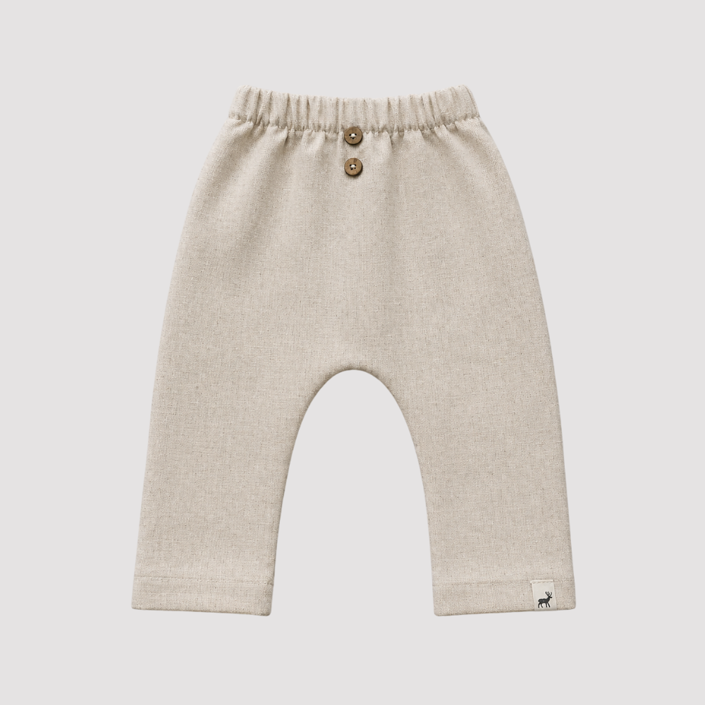 Calça Bebê Beach Linho Cru