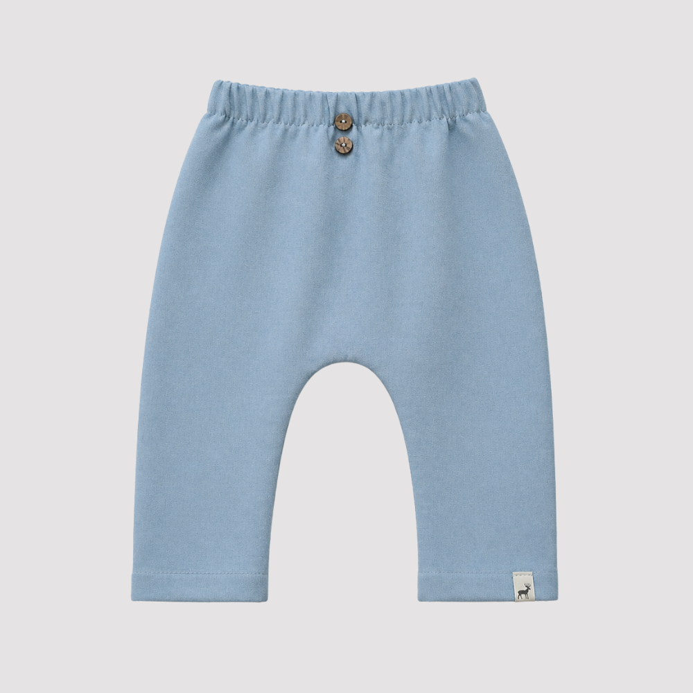 Calça Bebê Beach Linho Blue