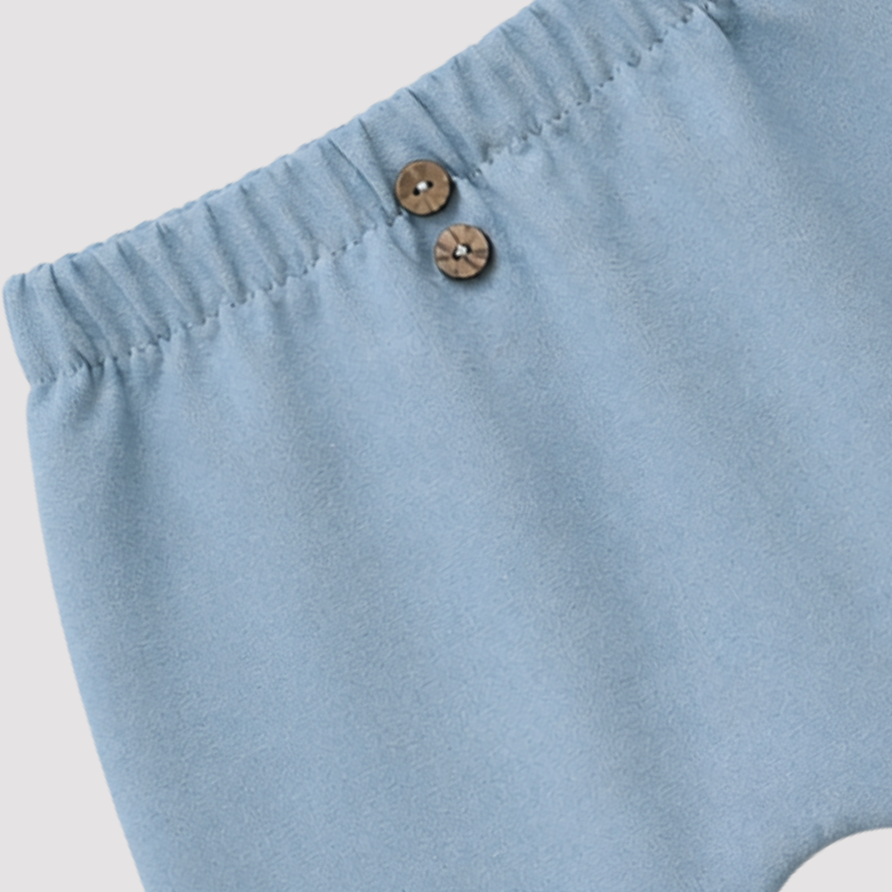 Calça Bebê Beach Linho Blue