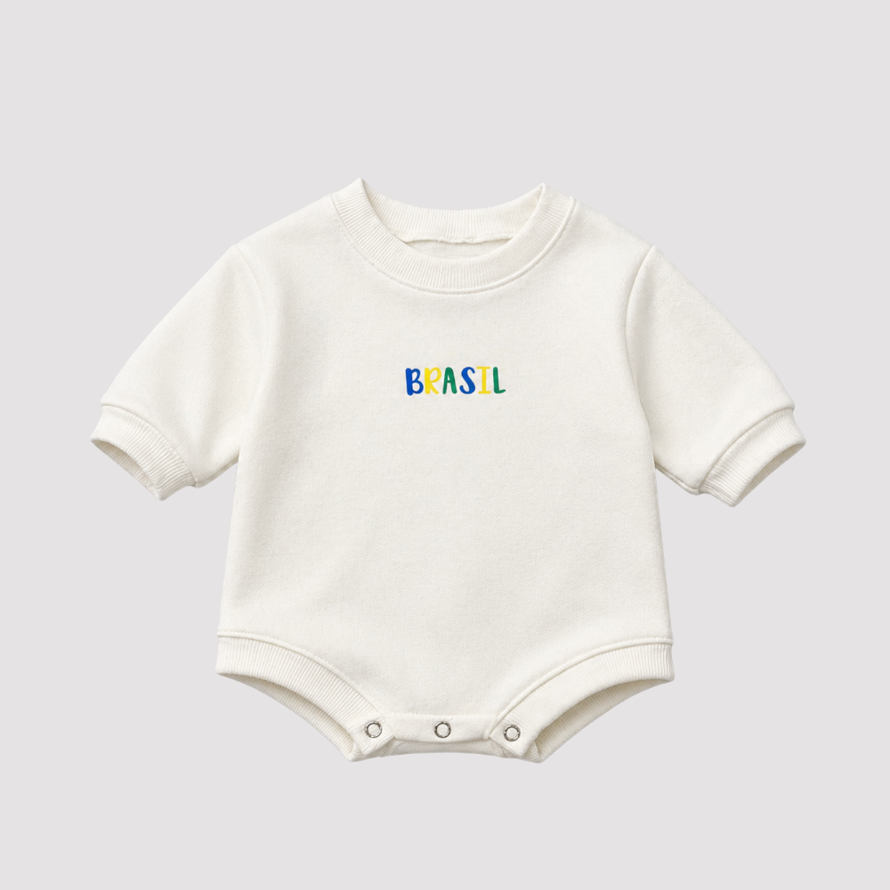 Body Moletom Comfy Brasil Off White