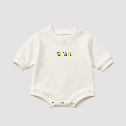 Body Moletom Comfy Brasil Off White