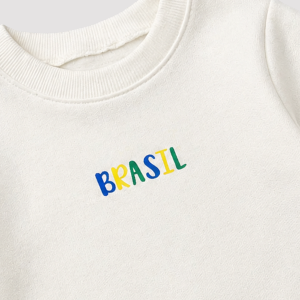 Body Moletom Comfy Brasil Off White