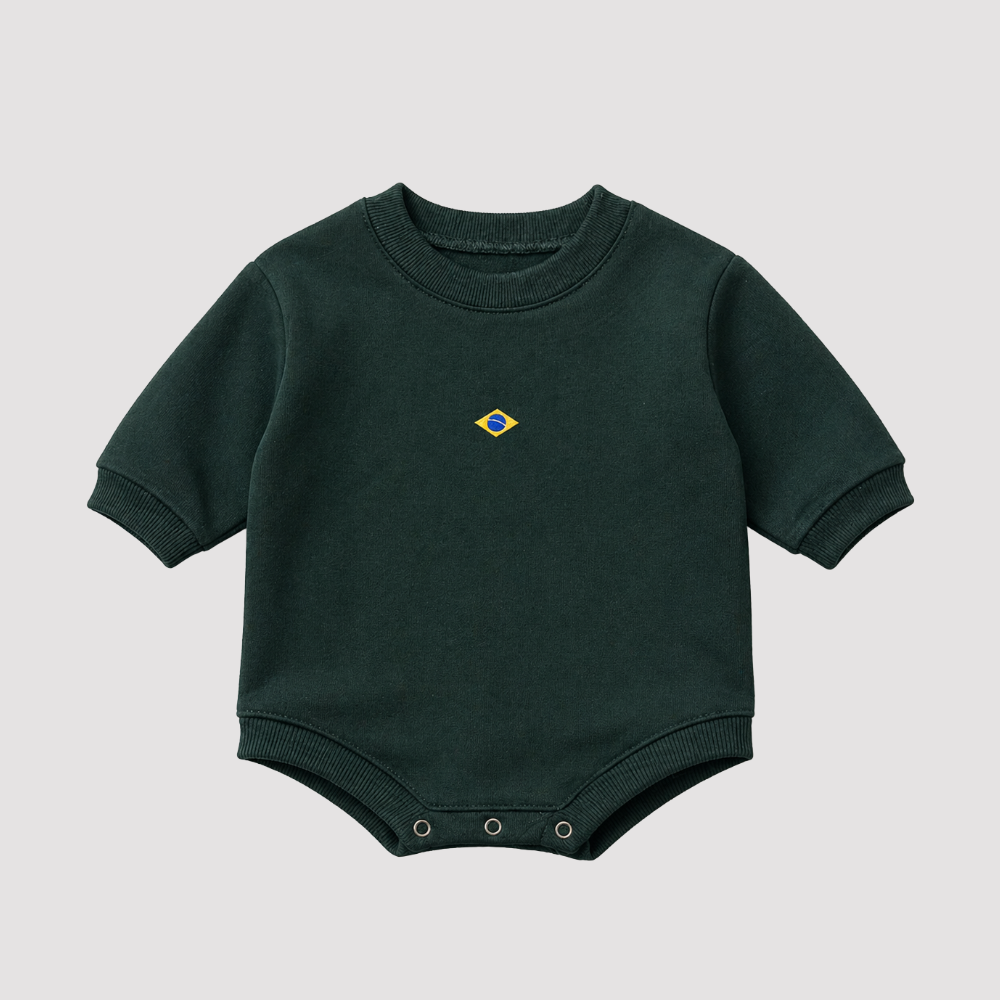 Body Moletom Comfy Brasil Musgo