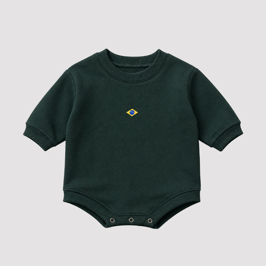 Body Moletom Comfy Brasil Musgo