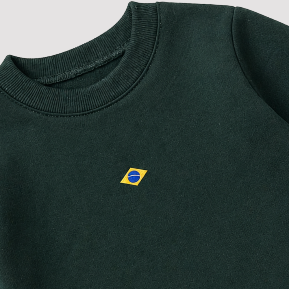 Body Moletom Comfy Brasil Musgo