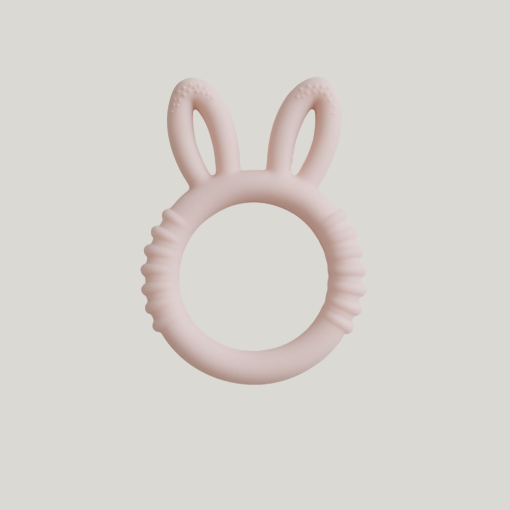 Mordedor Bebê Silicone Calmante Rabbit Rose