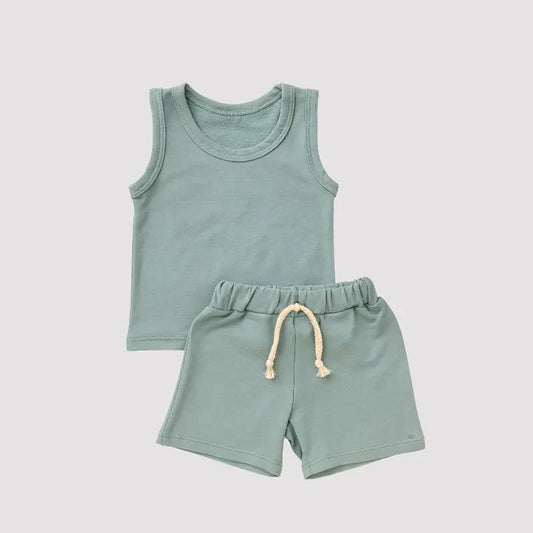 Conjunto Bebê Ollie Verão Verde Agua