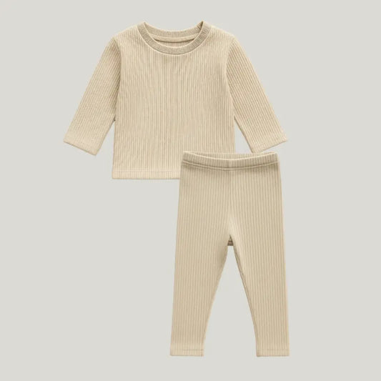 Conjunto Bebê Canelado Lifestyle Bege