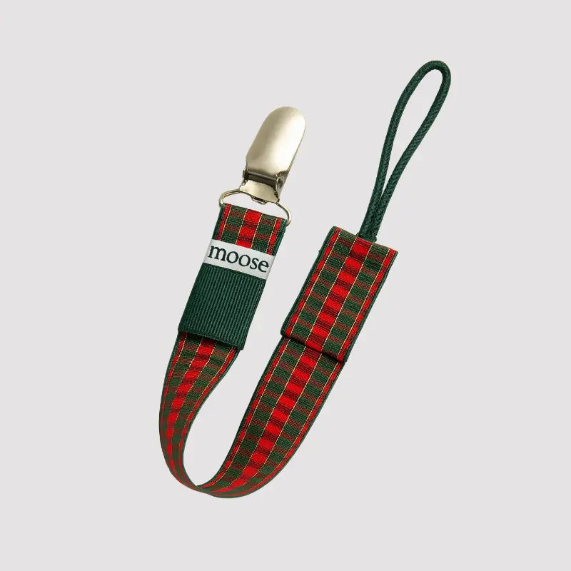 Prendedor de Chupeta Natalino Xadrez