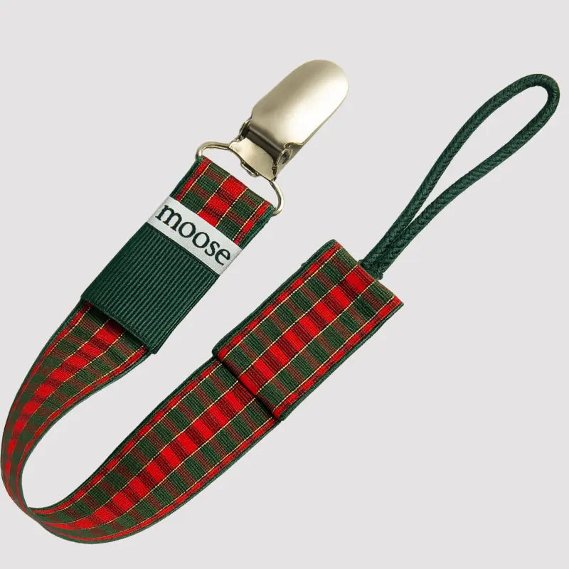 Prendedor de Chupeta Natalino Xadrez