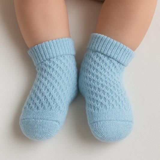 Meia Bebê Essential Azul Bebe
