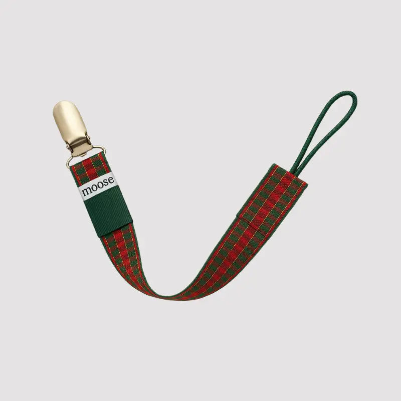 Prendedor de Chupeta Natalino Xadrez