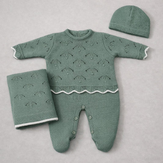 Kit 3 Peças Saída Maternidade Valentina Oliva