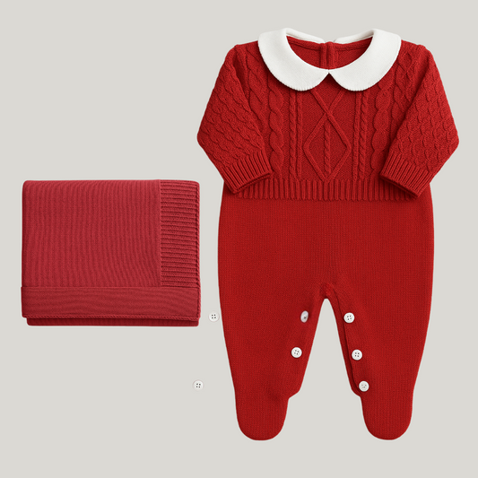 Kit Saída Maternidade Menina Tricot 2 Peças Cecilé