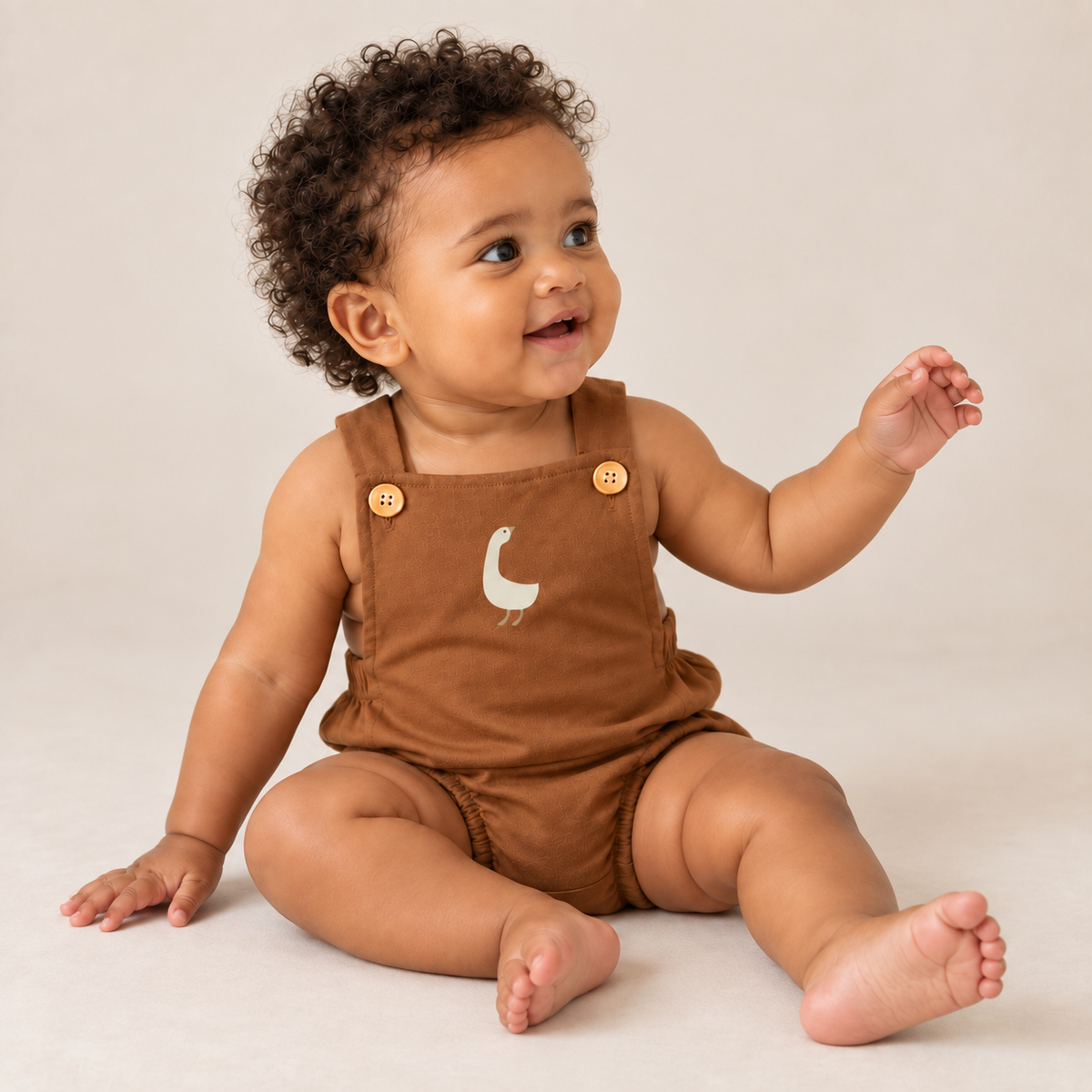 Romper Bebê Algodão Patinho Mocha