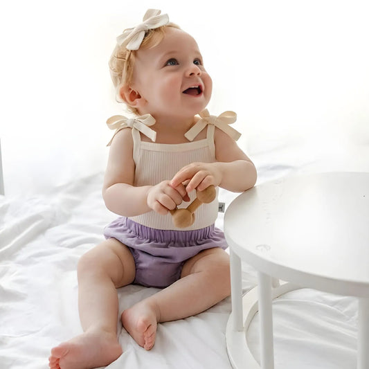 Tapa Fralda Bebê Vintage Linho Lavanda