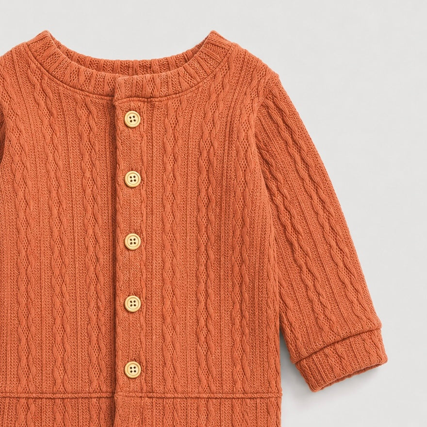 Casaco Bebê Cardigan Orange