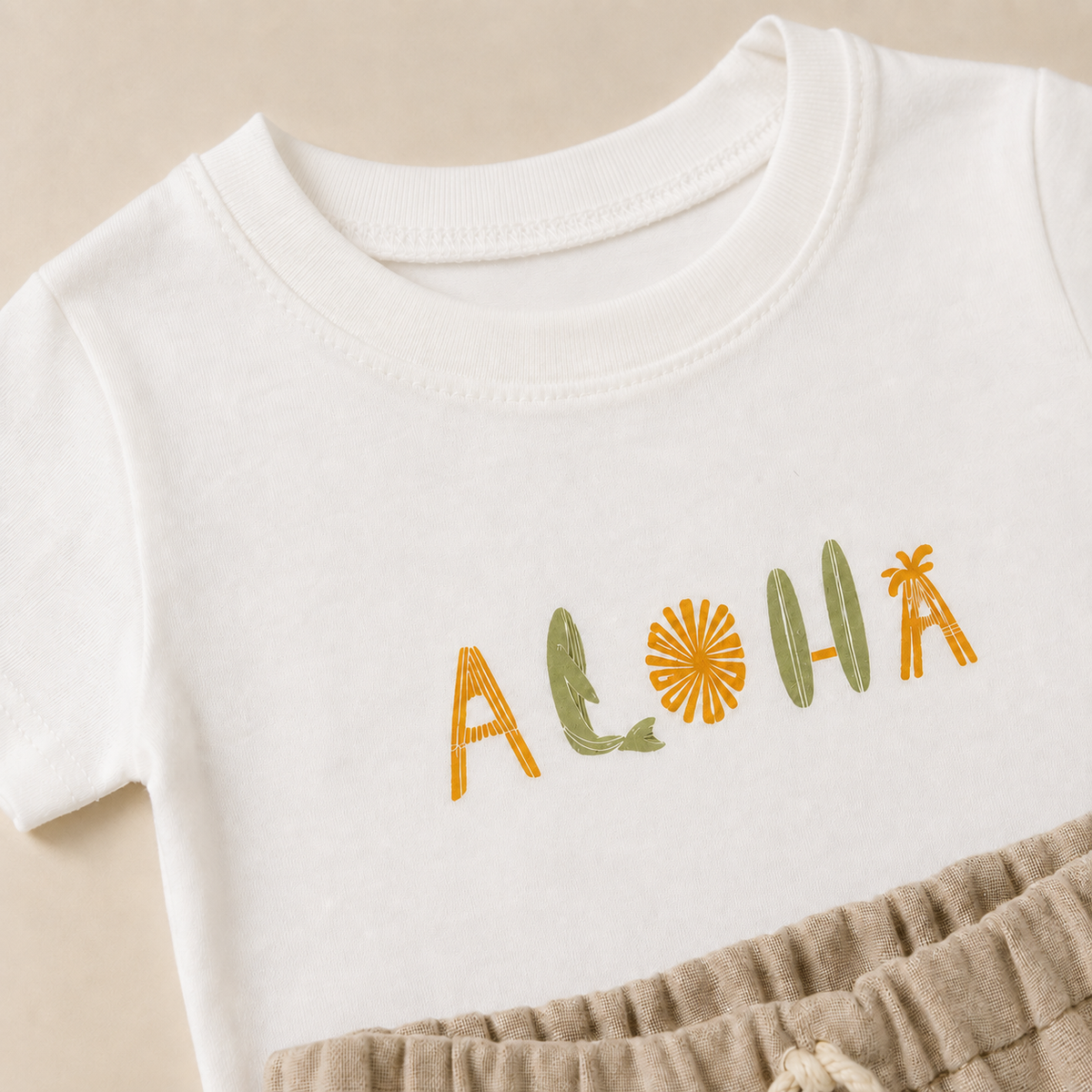 Conjunto Bebê Aloha Caqui