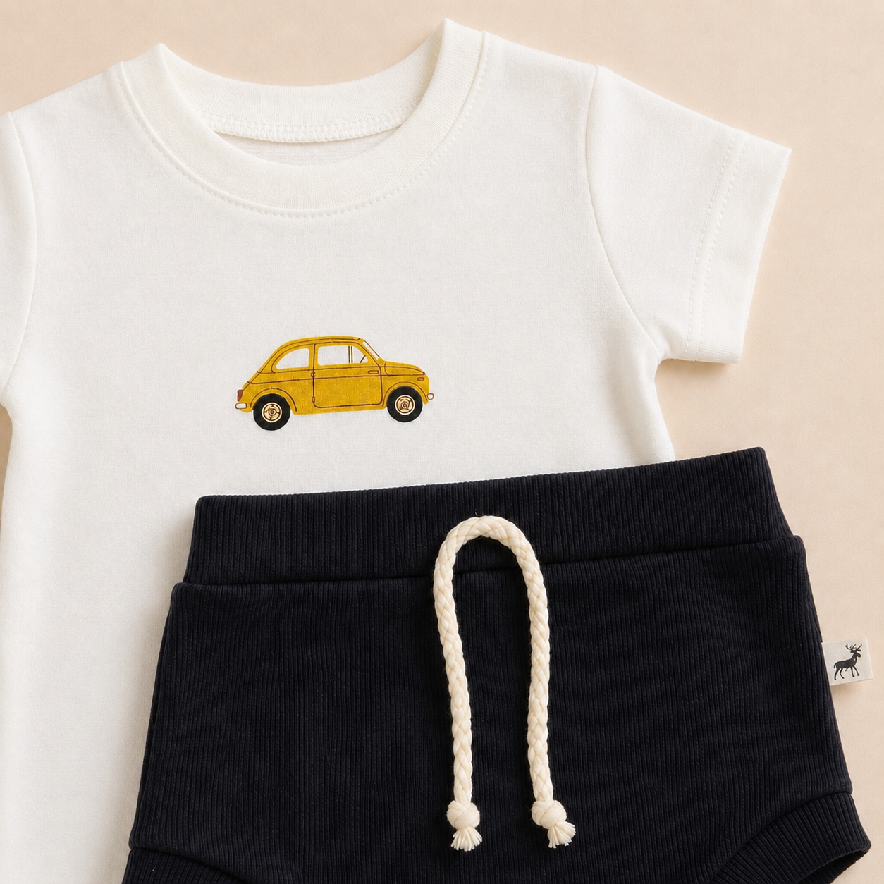 Conjunto Bebê Carrinho Vintage Yelow