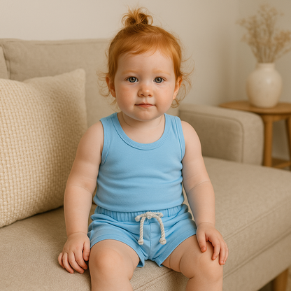 Conjunto Bebê Ollie Verão Azul