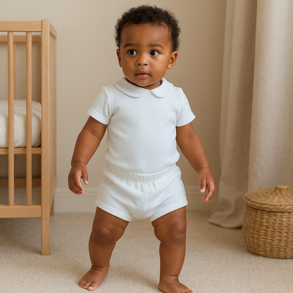 Camisa Bebê Gola Redonda Off White