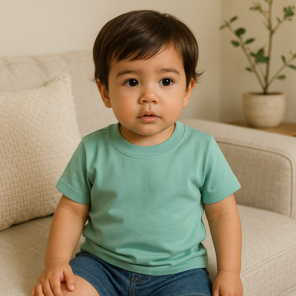 Camisa Bebê Basic Algodão Verde Menta