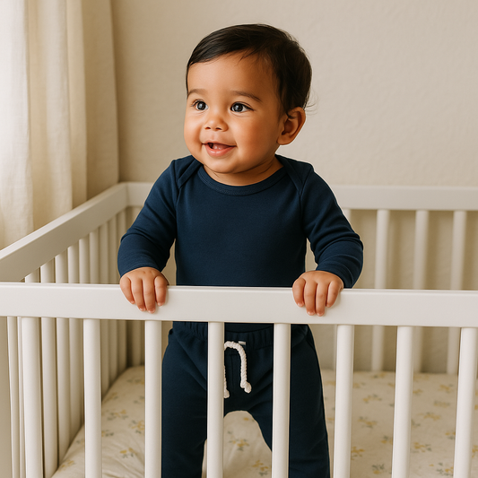 Conjunto Bebê Algodão Organic Longo Black