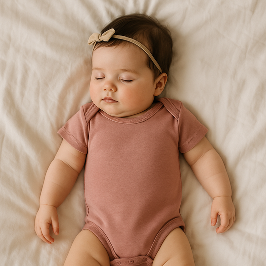 Body Bebê Organic Rosa Curto