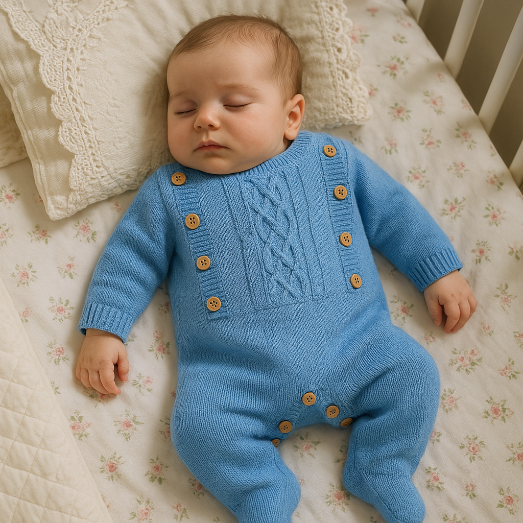 Macacão Recém Nascido Saída Maternidade Buttons Azul