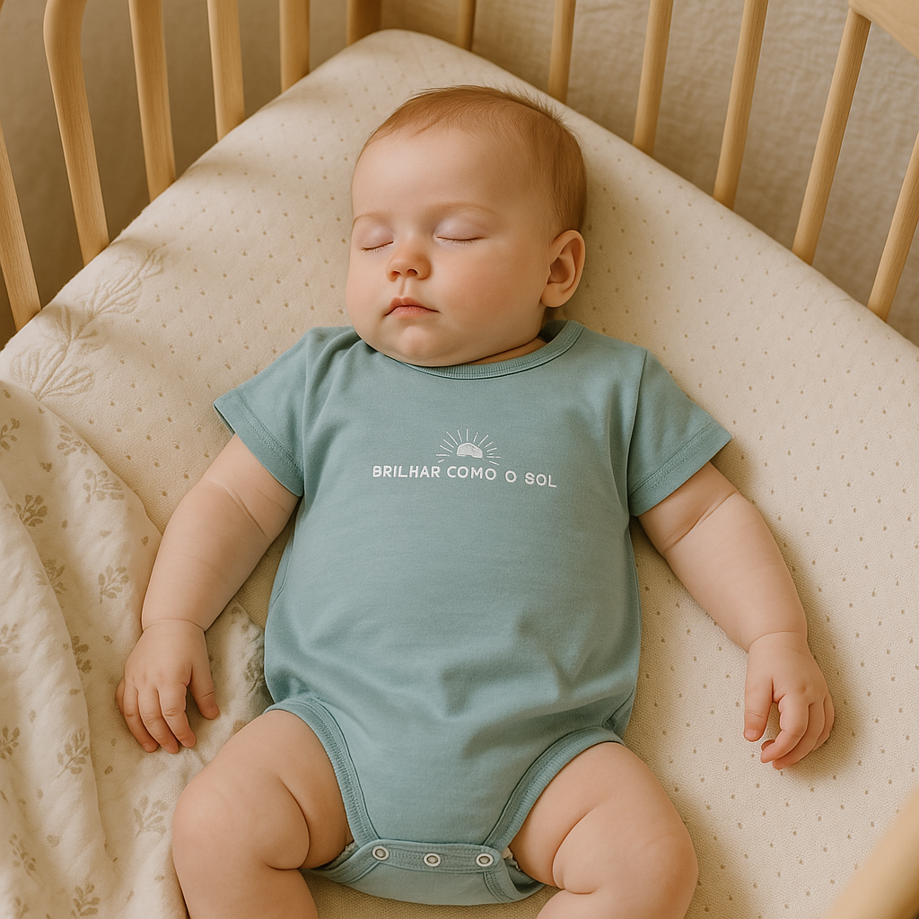 Body Bebê Comfy Brilhar Como Sol Azul