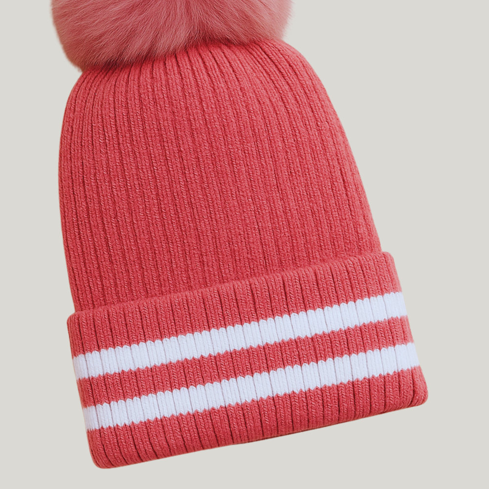 Touca Bebê Menina Tricot Vintage All Rosa